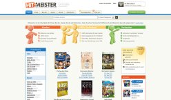 Bildschirmfoto der Homepage von Hitmeister.de, der Internetmarktplatz.